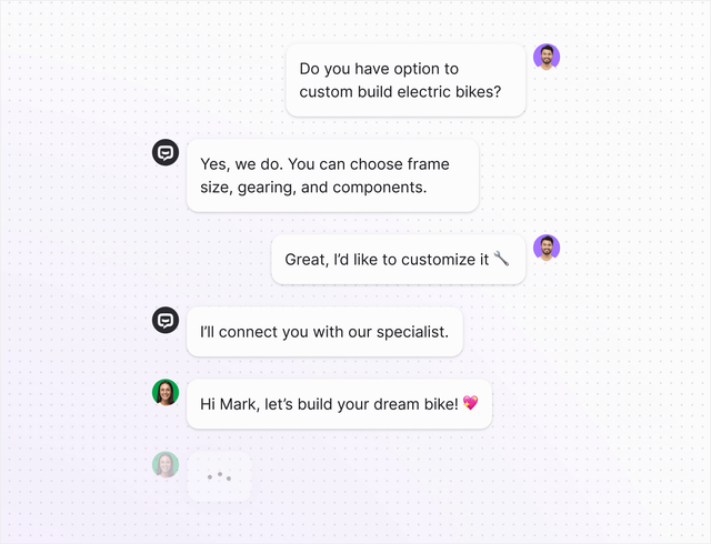 AI agent in Text App for enterprise