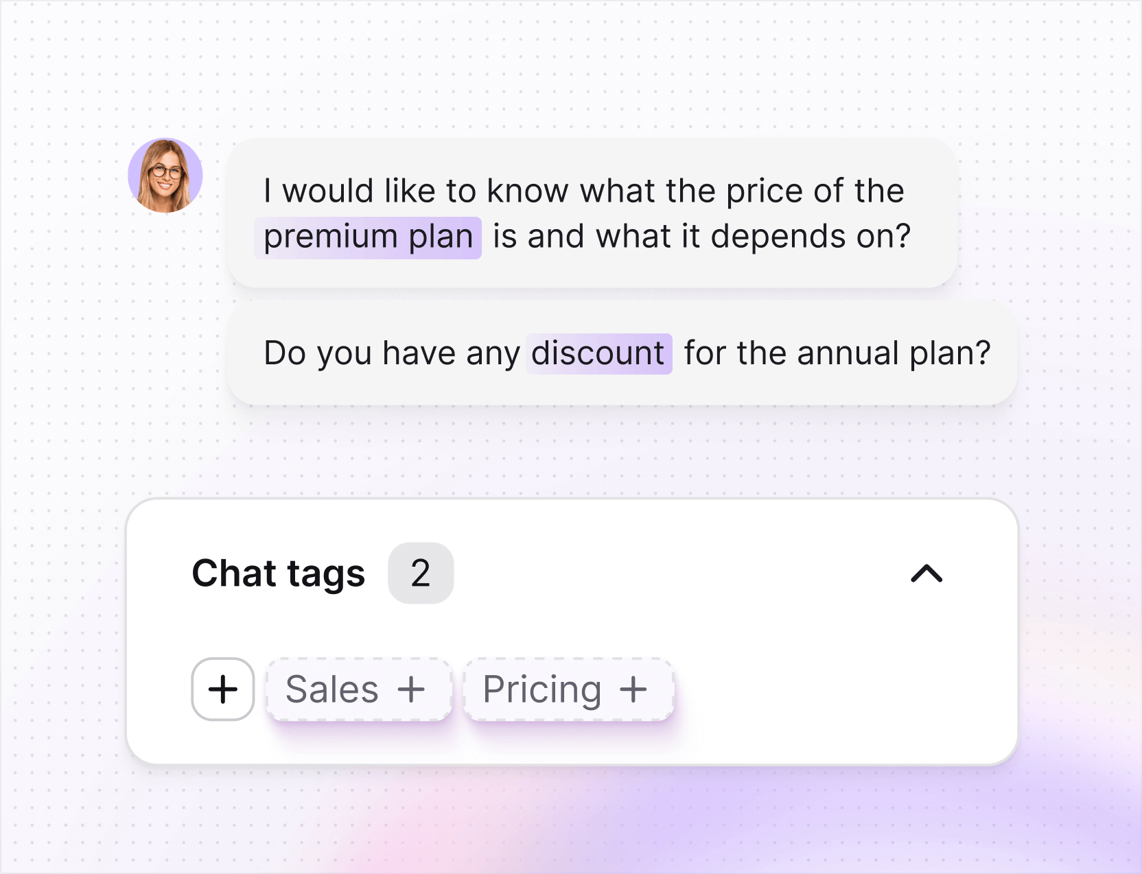 AI help desk in Text App for email support
