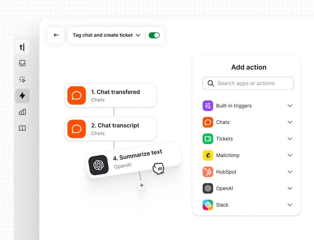 Automations in Text App for enterprise