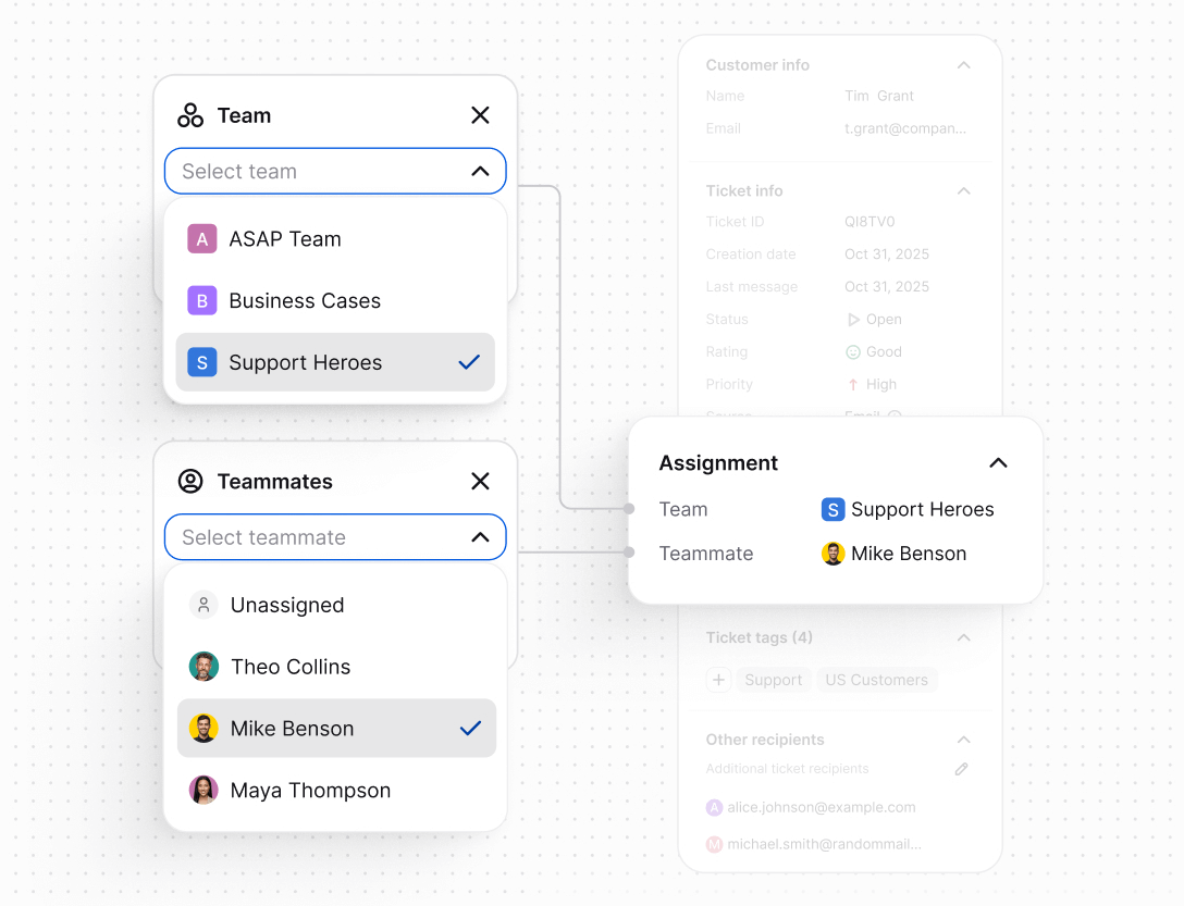 Organized workflows in Text App for enterprise