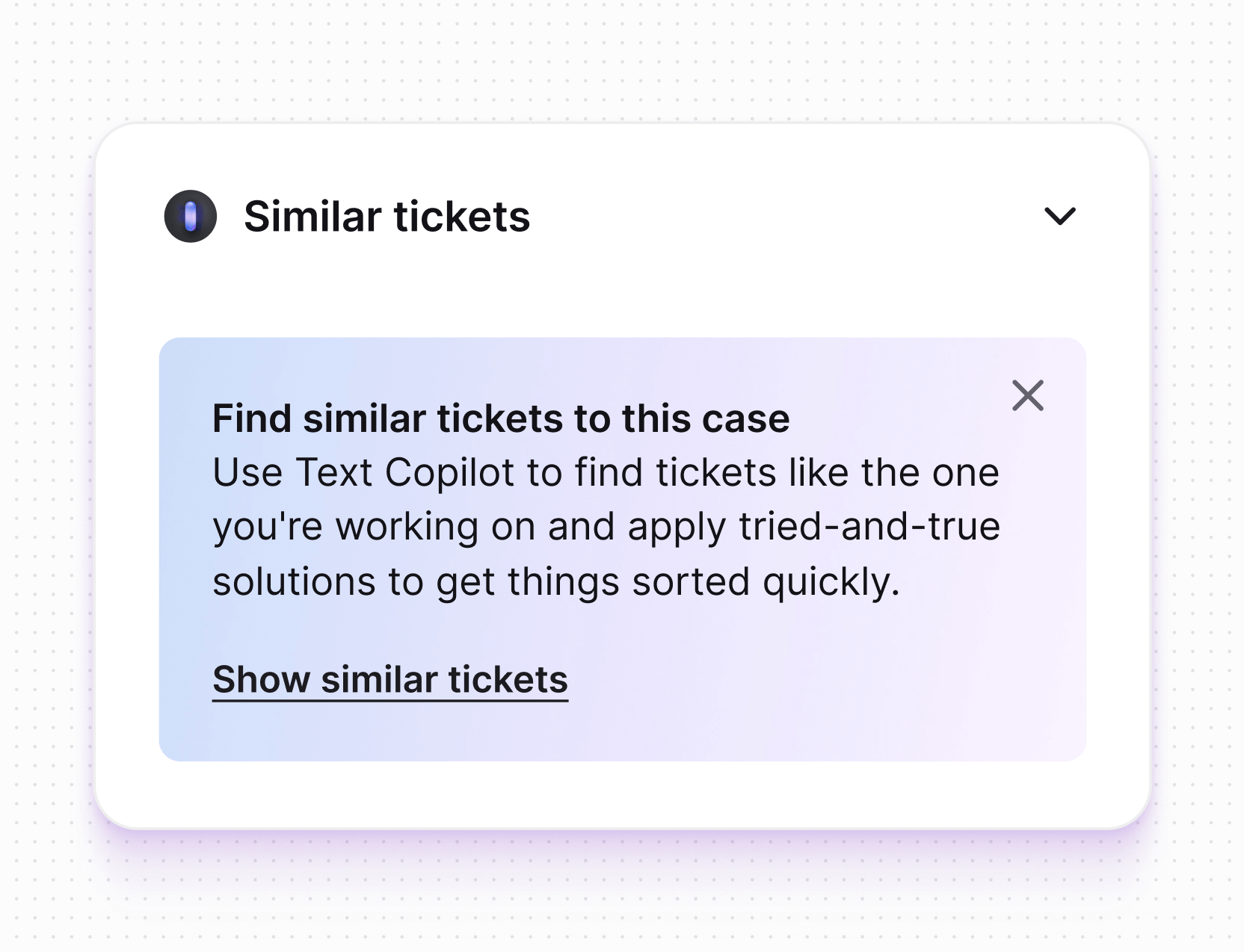 Text Intelligence in Text App for enterprise